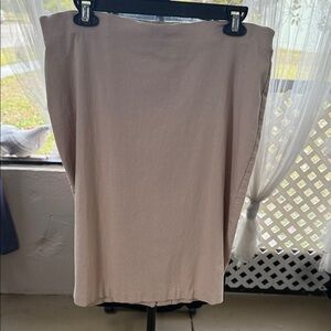 Chic Beige Women's Pencil Skirt